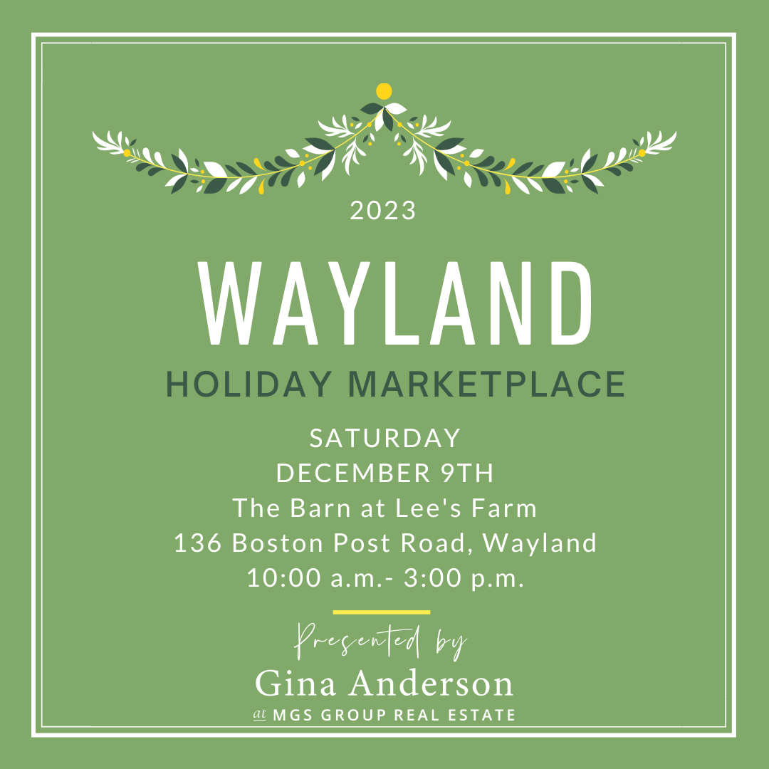 Wayland Holiday Marketplace – Saturday, December 9th