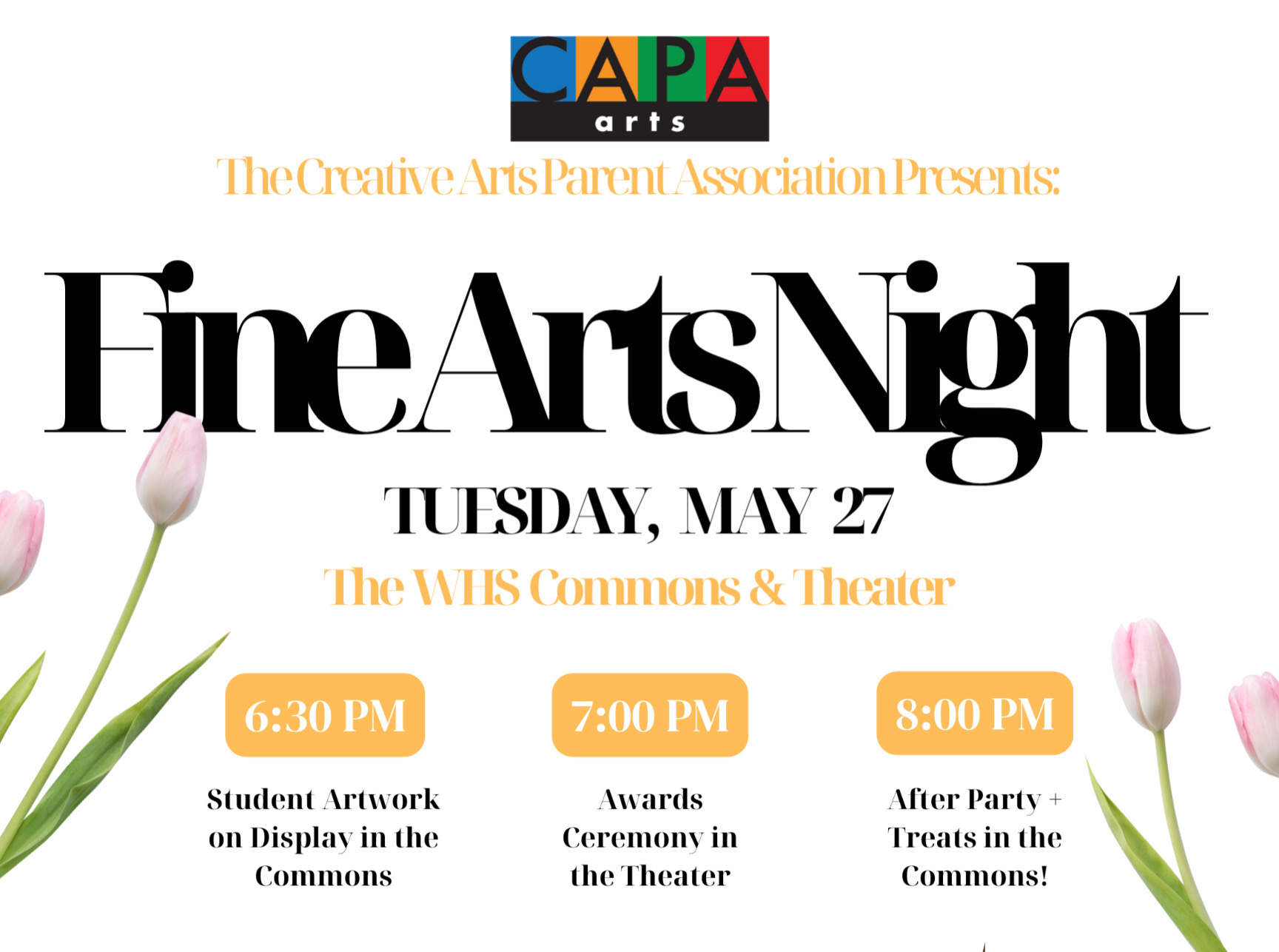 Fine Arts Night – Tuesday May 27th